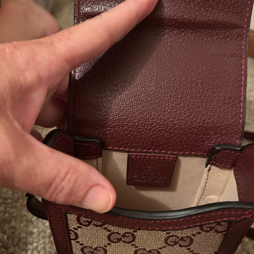 Gucci Brown Crossbody Bag with Signature Monogram - Picture 3 of 5